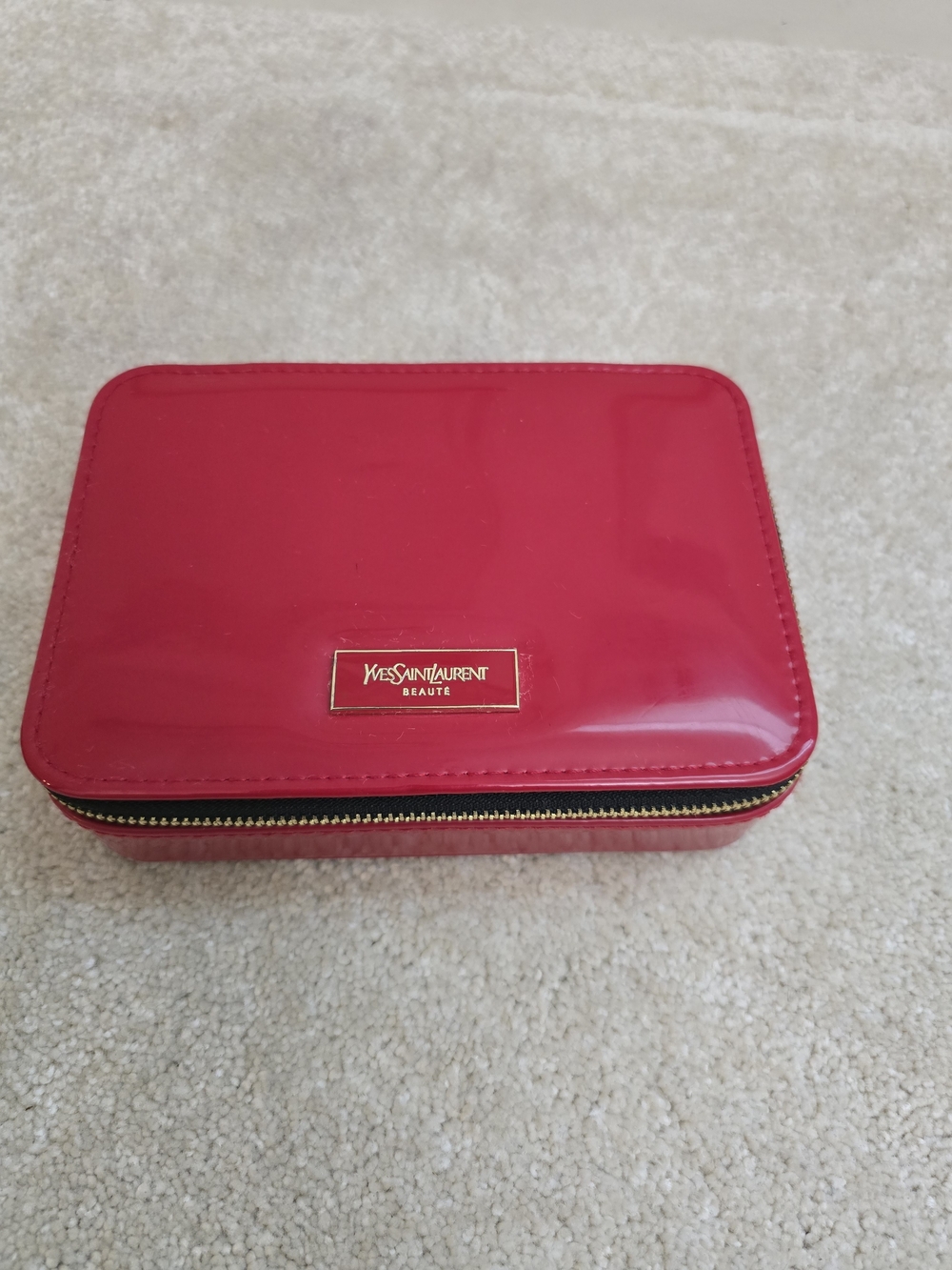 Yves Saint Laurent Beaute Red Patent Travel Case